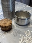 Vintage Thermos Model 6074  Ribbed Aluminum 1 Quart Wide Mouth  Cork Stopper — photo 6