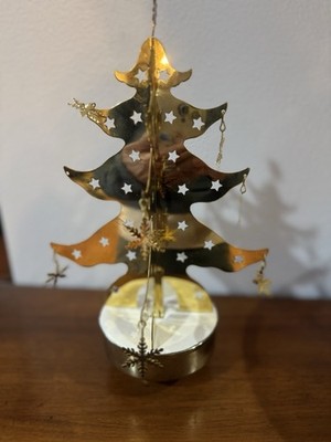 Gold Musical Revolving Tree Plays  Silent Night 