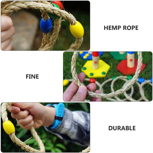 8 PCS Twine Rope Toys Baby Child Ring Toss Carnival Game Throwing Kid - Picture 11 of 12