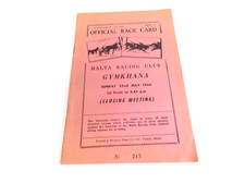 The 1966  Official Race Cars Malta Racing Club Gymkhana + Ticket