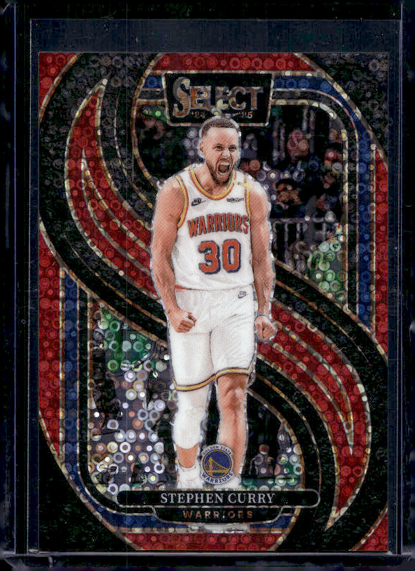 2024-25 Panini Select - Premier Level Stephen Curry #143 Red Disco Prizm #/49