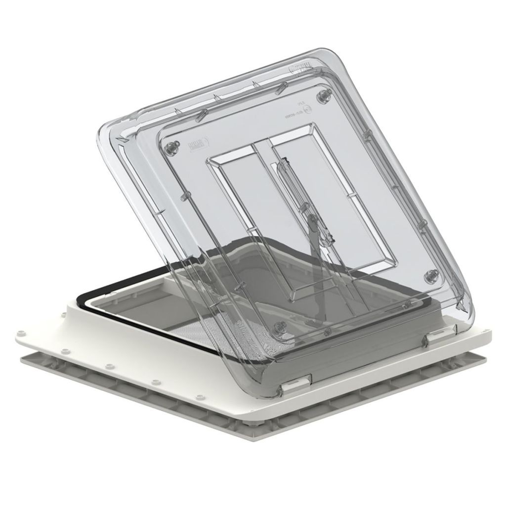 Fiamma Motorhome Vent 40 Crystal 40x40cm Roof Vent W/ Mosquito Net - 04329B02D