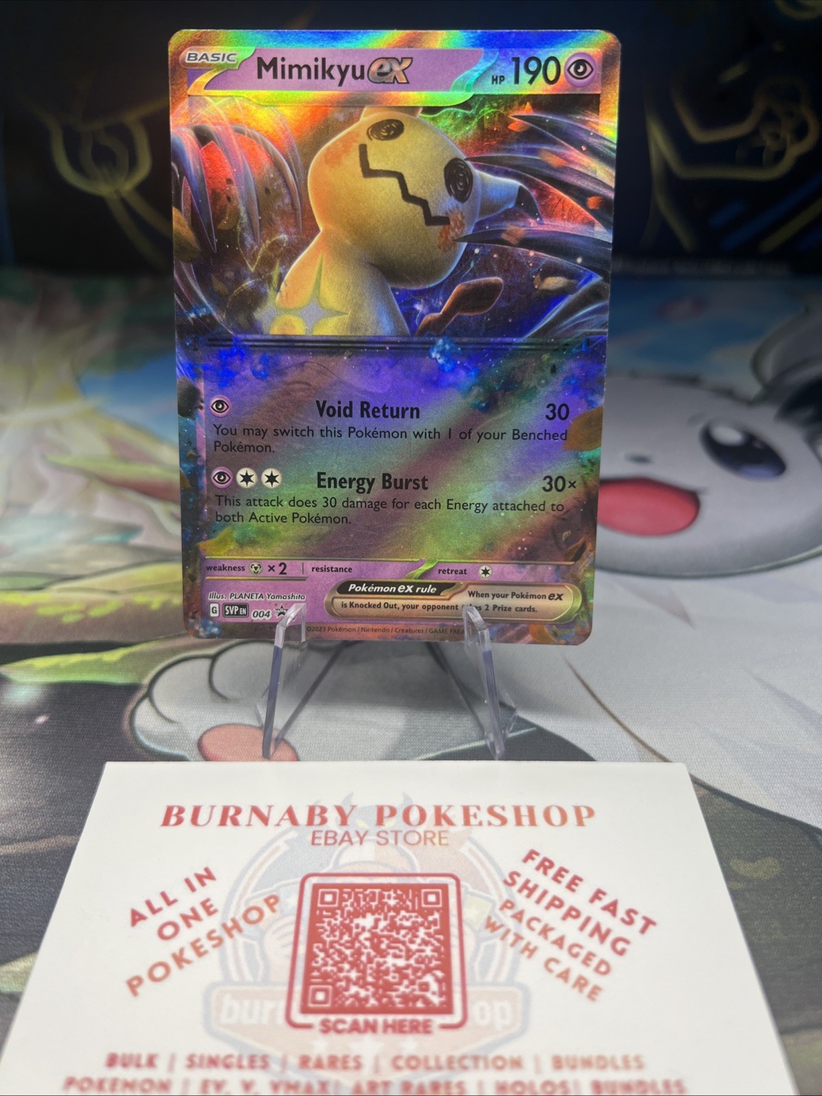 Pokémon TCG Mimikyu EX SV Black Star Promos SVP004 Holo Promo NM