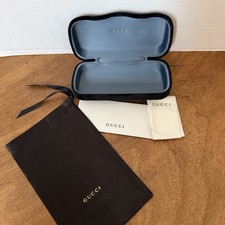Gucci Black Velvet Eyewear Case w/ Unopened Cloth Pouch Authentic