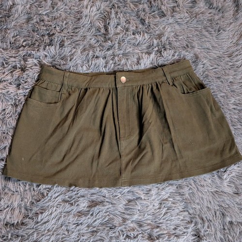 Current mood army green skirt