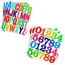 138 Pcs 2 Inch Letters and Numbers Stickers, Self-Adhesive Vinyl Alphabet Let...