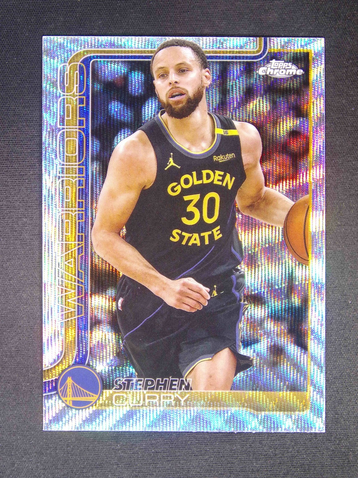 2025-26 Topps Chrome Stephen Curry #201 Wave Refractor