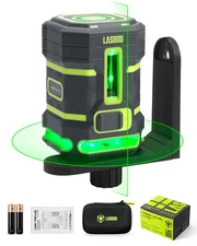 Green Laser Level Self Leveling, 360° Horizontal Laser with Vertical Laser Li...