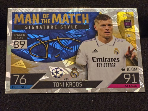 Toni Kroos Man of the Match Signature Style 2022-23 Match Attax #431 Real Madrid