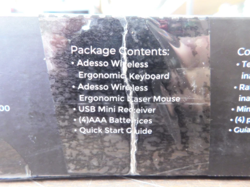 Adesso WKB-1500GB Wireless Ergonomic Keyboard And Mouse Open Box Display - Image 3 of 4