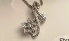 FLOWER w Vine pendant, DIAMOND accents, STERLING base, ¼ tcw, — photo 3