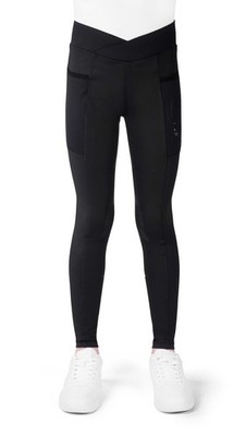Ekkia Equitheme Kids Riding Leggings Flora Black