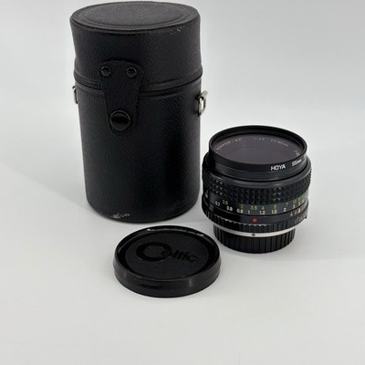 Minolta MC ROKKOR-PF 50mm f1.7 Standard MF Lens Nice! With Travel Case & Covers!