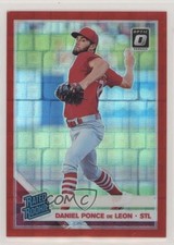 2019 Panini Donruss Optic Red Pandora Prizm 57/99 Daniel Ponce de Leon #65 0c6