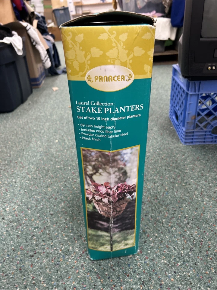 Panacea (#88940) Black Planter Garden Pole Stake 69 x 10, Black, Coco Liner - Image 4 of 4