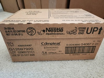 Nestle Compleat Standard 1.4 Tube Feeding Formula Vanilla 8.45 oz - Case of  24
