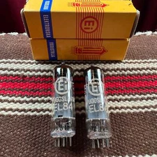 Vintage Ei Yugoslavia EL84 Amplifier Power Tubes Pair Duet 6BQ5 #153