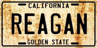 President Ronald Reagan 1960's Nostalgic Weathered California License plate