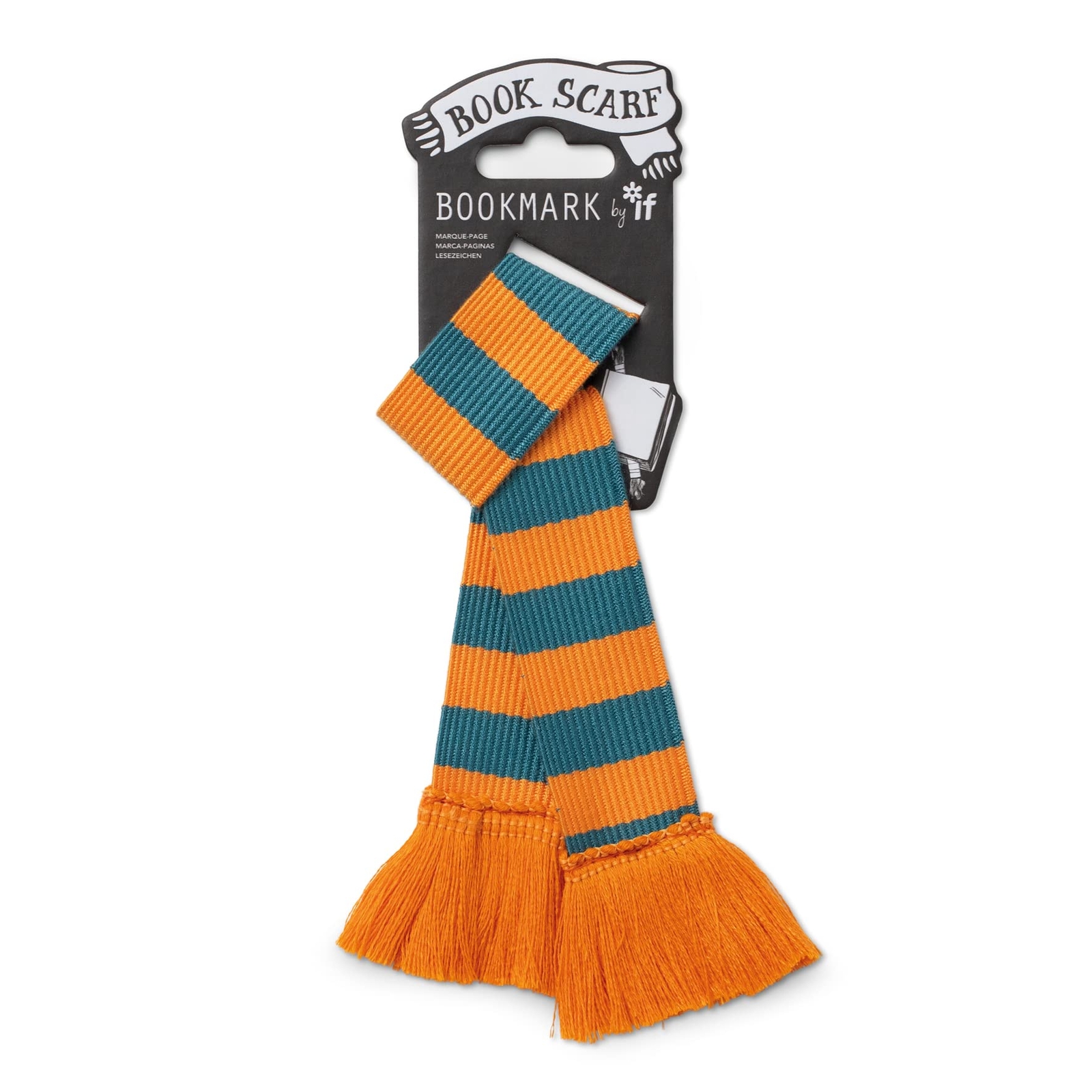 IF Book Scarf Bookmark - Teal & Orange