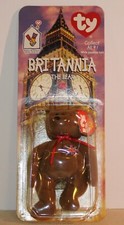 1999 McDonalds TY Beanie Baby Britannia the Bear 1993 Tag Error NOS in Pack VGC