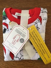 Pottery Barn Kids 2-pc Holiday Snoopy Peanuts Tight Fit Pajamas PJs - 2T - NWT