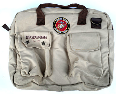 The Bradford Exchange USMC Canvas Messenger Bag U.S. Marine Corps Tote Bag, NEW