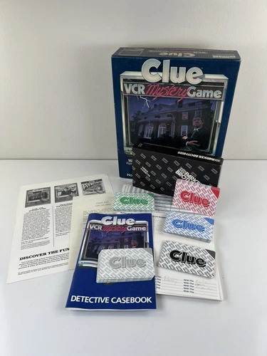 Vintage 1985 Clue VCR Mystery Game By Parker Brothers COMPLETE Read Des.