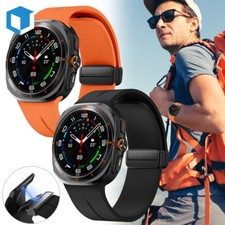 For Samsung Galaxy Watch Ultra 47mm Silicone Strap Wristbands Magnetic Buckle