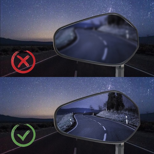 Paar Motorradspiegel Lenkerenden Spiegel Motorrad Rückspiegel Satz E-Geprüft - Bild 11 von 14