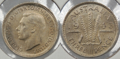 AUSTRALIA 1943(m) 3 Pence #WC77629 | eBay
