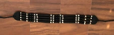 Buffalo Bone Choker  Native American Indian Style Necklace Beaded Black Stone