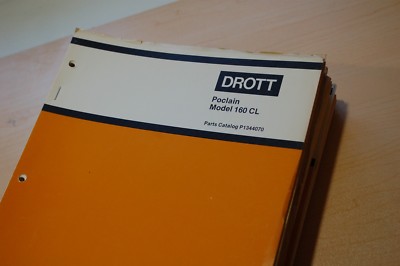CASE DROTT Poclain 160 LC Trackhoe Crawler Excavator Spare Parts Manual catalog