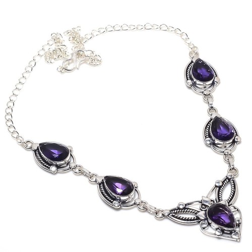 Pendentif bijou en argent sterling 925 fait main avec pierre précieuse diopsi