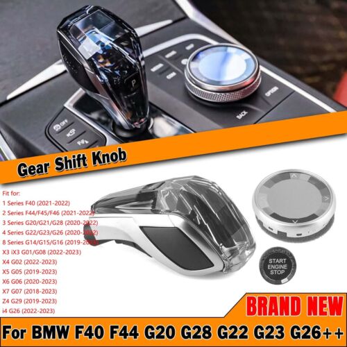 3PCS Crystal Gear Shift Knob Kit For BMW F40 F44 G05 G06 G07 G15 G20 G29 M Sport - Picture 1 of 13