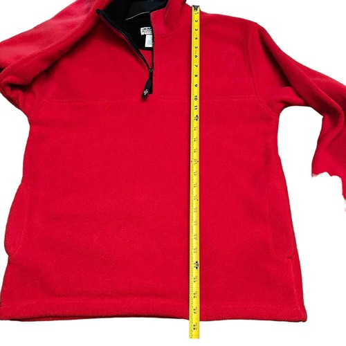 Pullover in pile Alpine Tek manica lunga rosso taglia media - Foto 11 di 12