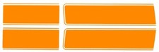 1968 Chevrolet Camaro Orange Hood Trunk Stripes 124th - 125th Scale Decals
