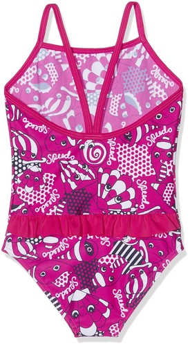 Speedo Kids Tidal Swimsuit with Ruffles Swimwear, Pink / b - Picture 2 of 2