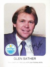 1982-83 Edmonton Oilers Red Rooster #28 Glen Sather