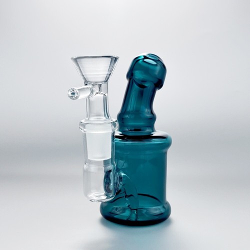 THICK 4" Mini Clear Glass Bong Smoking Perc Percolator Water Pipe Hookah Bubbler - Picture 5 of 12