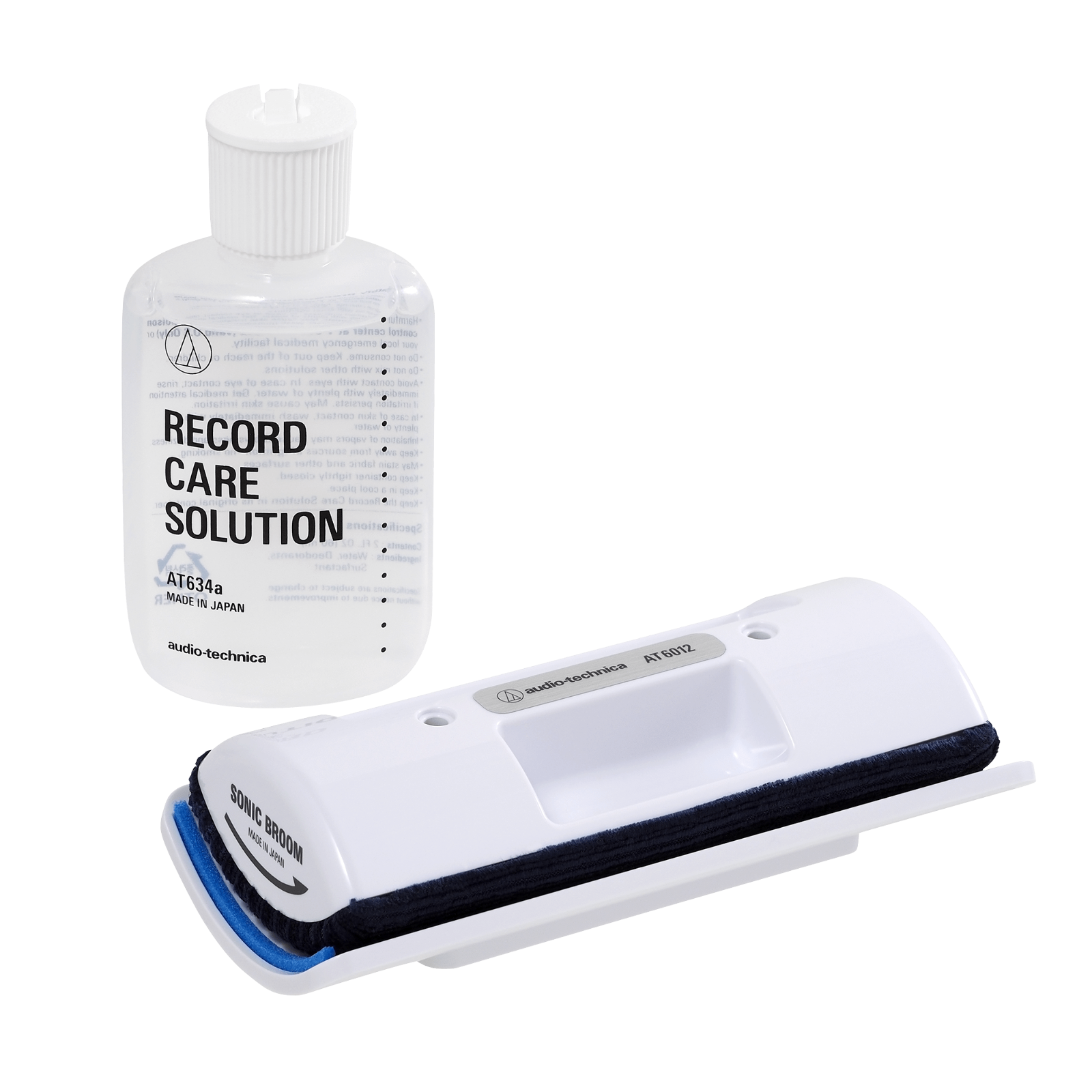 AUDIO TECHNICA RECORD CARE CLEANING KIT AT6012 SOLUTION & PAD STORAGE BASE