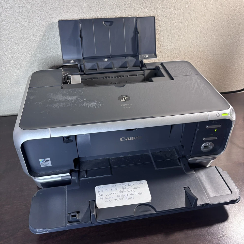 Canon PIXMA iP4000 Digital Photo Inkjet Printer - Blue - Rare - Tested - Image 2 of 4