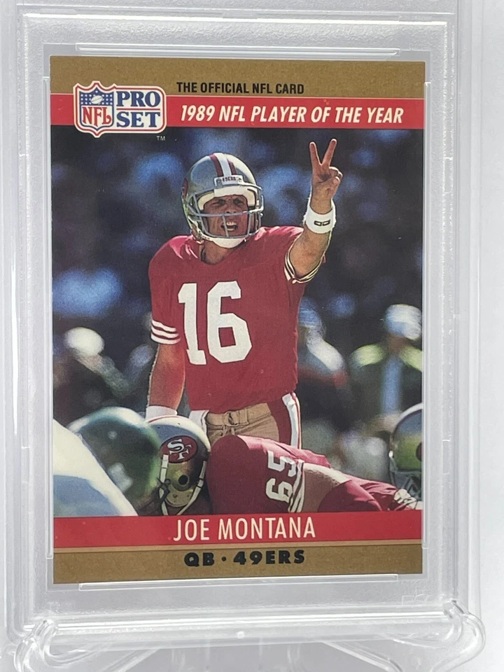 1990 Pro Set Joe Montana Error Kelly cartão de 3.521 jardas #2 PSA 9 Estado perfeito - Imagem 2 de 3
