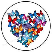 HEART OF BUTTERFLIES ENVELOPE SEALS LABELS STICKERS PARTY FAVORS