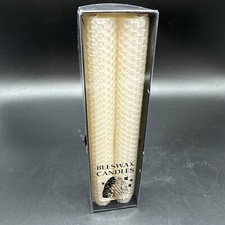 Beeswax Candles Dadant & Sons 8”Honeycomb Classic Ivory Box Of 2 NIB Made In USA