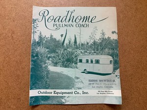 VINTAGE 1950's ROADHOME PULLMAN COACH MOTORHOME ADVERTISING MAGAZINE