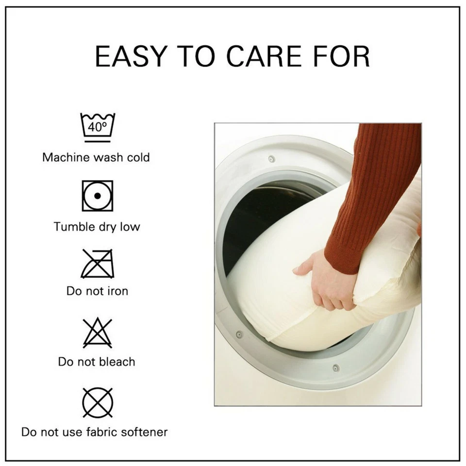 Paquete de 2 almohadas acolchadas para cama tamaño king pluma de ganso blanco estándar queen Foto 4 de 4