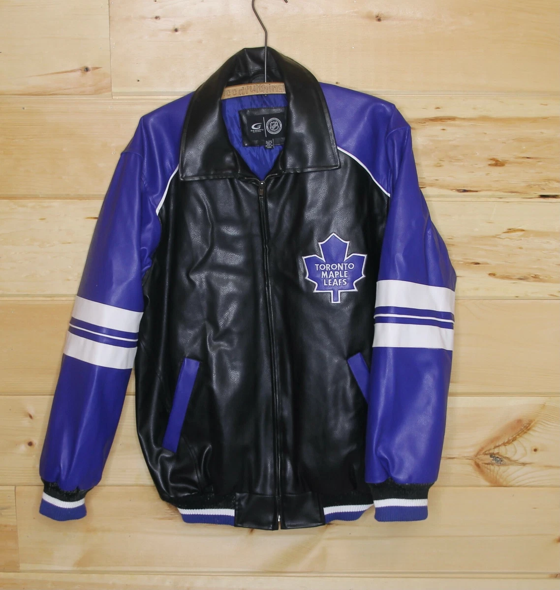 Toronto maple leafs leather jacket hot sale