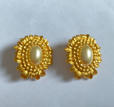 Ohrclips Modeschmuck Ohrschmuck Perlen Gold neu Boutique Ware 