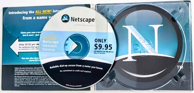 Netscape Internet Service Collectible / Install Disc, Vintage ISP Sign ...