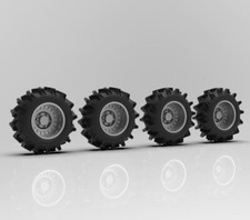 164 24 Notch Mega Truck Wheels And Tires 3d Printed